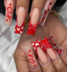 Valentine Nail Design, Nail Ideas For Short Nails, Valintines Day, Ideas For Short Nails, Valentine Nail, Acrylic Nail Set, French Acrylic Nails, Nail Design Ideas