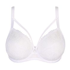 The PrimaDonna Sophora collection offers a timeless design and unsurpassed figure-shaping. This full cup bra is sexy, comfortable and super-luxurious. The removable straps accentuate your feminine cleavage. Looks great under a V-neck top! Graphic embroidery in crisp white is feminine, summery, and perfect for brides-to-be. Style # 016-3181 Style: Full Cup Underwired Bra Fabric: 60% Polyamide, 25% Polyester, 15% Elastane Design: This underwired three-part full cup bra completely cover your breasts, providing comfort and great lift; while not compromising the luxurious look and feel. The side seam centers the breasts for a perfectly round shape. The removable decorative straps accentuate your feminine neckline. Beautiful under a V-neck top! Fit and Tips: True to size. Padded Underwire White Nursing Bra, White Padded Underwire Nursing Bra, Elegant White Nursing Bra With Removable Pads, Elegant White Nursing Bra, Elegant Nursing Bra With Removable Cups, Elegant Nursing Bra With Adjustable Straps And Underwire, Elegant Nursing Bra With Padded Underwire Cups, Elegant Full Cup Padded Nursing Bra, Elegant Full Cup Nursing Bra With Padded Cups