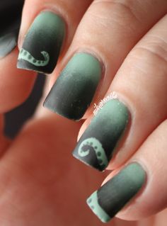 Cthulhu Nails, Squid Nails, Tentacle Wallpaper Phone, Tentacle Nail Art, Tentacles Ring, Traditional Halloween, Dip Dye Hair, Octopus Tentacles