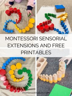 montessori - inspired extension and free printables for toddlers to play with