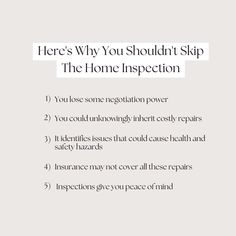 there's why you shouldn't slip the home inspection power do you lose some recognition power?