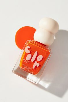 Morning Squeeze: A creamy orange hue for your mani/pedi. This bright, warm polish adds a pretty citrus zing to all your warm weather ensembles. Play at your own risk! Strawberry Jam: A pop of pink is always a ‘yes’. Get ready to make an entrance, because this shade of pink is a whole vibe. File under: fun. Wisteria: In the mood for a little romance? Here's the perfect shade of lavender to add a romantic note to your wardrobe. This flattering light purple is fresh, sweet, and so pretty on! Kiwi J Gel Polish Storage, Nail Polish Bottle Design, Nail Polish Keys, Spilled Nail Polish, Kiwi Juice, Romantic Notes, Orange Nail Polish, Wishlist Ideas, Pretty Nail Polish