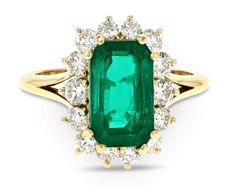 Recent Acquisitions | M.S. Rau Colombian Emerald Ring, Unique Ring Designs, Rare Stone, Ring Displays, Colombian Emeralds, Yellow Gold Setting, Exquisite Jewelry, Emerald Ring, Blue Diamond