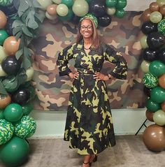 Camouflage Wrap Dress Cogic Fashion, Camouflage Dress, Camo Dress, Dress Colors, Curvy Fashionista, Colors Green, Beautiful Curves, Petite Fashion, Camo Print