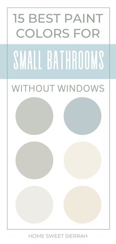 15 Bright Small Bathroom Paint Color Ideas Bathroom Paint Combinations, Tiny Bathroom Paint Colors, Small Bathroom Remodel Paint Wall Colors, White Tile Bathroom Paint Wall Colors, Interior Paint Ideas For Small House, Light Colored Small Bathrooms, Brighten Up A Bathroom, Paint Colors For Bathroom With No Window, Colors To Paint Bathroom Cabinets