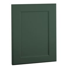 a green cabinet door on a white background