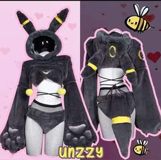 Umbreon Outfit, Umbreon Costume, Femboy Outfits Aesthetic, Femboy Outfits Cute, Striper Outfits, Punk Style Outfits, Pokemon Clothes, Emo Outfits, Feminine Outfit