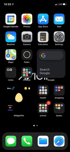 the home screen of an iphone with various icons and buttons on it's side