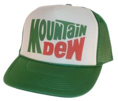 Mountain Dew Trucker Hat Mesh Hat Vintage Snapback Hat Green Vintage style trucker hat This is a mesh trucker hat with an adjustable snapback that fits most people 100% Polyester Front 100% Nylon Mesh Back 5-Panel cap Seamless Foam Front Panel with Lining 8 Rows Stitching on Visor Matching Fabric Under visor Adjustable Plastic Snap Y2k Trucker Hat, Beer Hat, Pabst Blue Ribbon Beer, Custom Made Hats, Vintage Snapback, Vintage Trucker Hats, Funny Hats, Mesh Hat, Mountain Dew