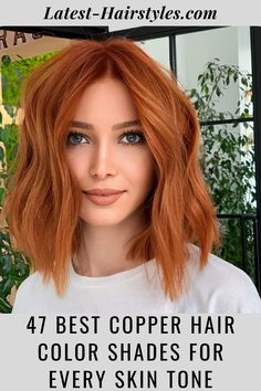 Best Copper Hair Color, Hair Colour Ideas Red Copper, Copper Hair Colour Ideas, Black Roots Copper Hair, Best Colors For Red Hair Blue Eyes, All Over Copper Hair Color, Blonde Hair To Copper Hair, Red To Copper Hair, Copper All Over Hair Color