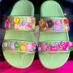 Green Crocs Sandals. Never Worn Before. Candy Themed . . Size 8 Women. Green Crocs, Crocs Green, Crocs Sandals, Women's Crocs, Size 8 Women, Crocs Shoes, Women's Shoes Sandals, Shoes Sandals, Candy