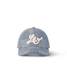 LOUIS VUITTON® - Damier Denim 3d Cap - Denim Lv Hat, Fall List, Louis Vuitton Gifts, 3d M, Louis Vuitton Official Website, 2020 Year, Heritage House, Cap Collection, Trunk Bag