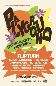 a poster for the festival with an image of flowers on it