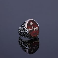 "This personalized ring is one of unique jewelry which is made for you. If you have a symbol to use instead of Lilith, signet please ask avaliability before you made an order.. Stone : Red Pearl Material: Sterling Silver 925k and Bronze Parts (Yellow parts) Plated: Rodium Plated Weight: 15.00gr (in silver) Please make sure you have correct measurements from the size cart. Some of stones has unique natural patterns inside of them. And they will probably has different colour tones and different pa Red Symbolic Engraved Jewelry, Gothic Engraved Rings For Gift, Red Symbolic Sterling Silver Ring, Handmade Red Sterling Silver Signet Ring, Red Engraved Rings For Promise, Engraved Red Round Signet Ring, Gothic Sterling Silver Signet Ring Gift, Spiritual Red Sterling Silver Ring, Spiritual Red Ruby Ring In Sterling Silver