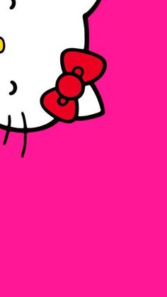 a hello kitty wallpaper with pink background