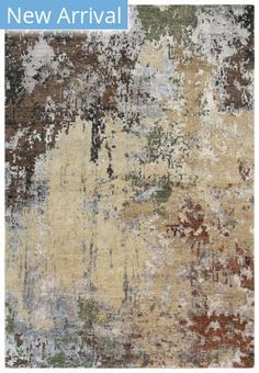 an area rug with different colors and textures