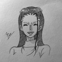 Anime Sketch Robin Sketch One Piece, Robin Drawing One Piece, Nico Robin Drawing, One Piece Drawing Easy