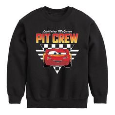 Add cool new style to his casual wardobe with this Disney / Pixar Cars Boys 8-20 Lightning Pit Crew Fleece Sweatshirt. © Disney Add cool new style to his casual wardobe with this Disney / Pixar Cars Boys 8-20 Lightning Pit Crew Fleece Sweatshirt. © Disney FEATURES Crewneck Long sleevesFABRIC & CARE Solid colors: cotton; Heather colors: cotton, polyester Machine wash Imported Size: Small. Color: Black. Gender: male. Age Group: kids. Boys Flannel, Disneyland Outfits, Pit Crew, Boys Pattern, Navy Outfit, Baby L, Fleece Pajamas, Disney Pixar Cars, Pixar Cars