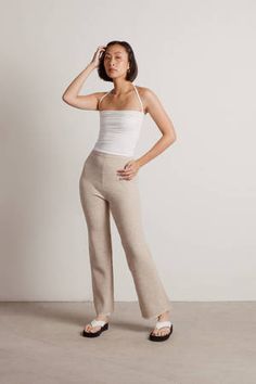 Jill Crochet Short Set in Natural - $47 | Tobi US Stretch Ribbed Beige Pants, Beige Stretch Ribbed Pants, Spring Ribbed Beige Bottoms, Spring Beige Ribbed Bottoms, Stretch Neutral Bottoms For Loungewear, Fitted Ribbed Cream Bottoms, Spring Ribbed Neutral Bottoms, Crochet Short Set, Ribbed Pants