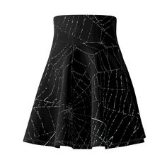 🕷️Make a bold statement in this eye-catching Spiderweb Punk Goth Women's Skater Skirt! With an attention-grabbing all-over print, this versatile skirt is your shortcut to an edgy, alternative look. 🕸️All-over spiderweb print provides an edgy, gothic vibe 🖤Soft, cozy 95% polyester and 5% spandex fabric hugs your shape 👗Flattering skater skirt silhouette with twirl-worthy flare 🧨Show off your daring style in this punk-inspired skirt. The soft fabric blend ensures all-day comfort, while the ve Alternative Mini Skirt For Halloween, Edgy Skirt For Halloween Costume Party, Halloween Punk Black Mini Skirt, Punk Black Mini Skirt For Halloween, Edgy Mini Skirt For Halloween, Halloween Stretch Mini Skirt, Fitted Alternative Style Skirt For Halloween, Punk Mini Skirt For Halloween Costume Party, Black Mini Skirt For Halloween Alternative Fashion