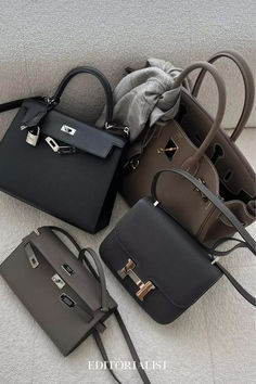 Uncover the Unexpected: Our luxury shopping editor's guide to the best Hermes bags will redefine your collection. From timeless classics to unexpected gems, find your next statement piece now. Trending Purses, Multi Pocket Bag, Bag Styles, Trendy Purses, Dream Bags, Fall Bags, Large Leather Tote Bag, Hot Bags, Large Leather Tote