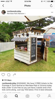 the instagram page on instagram com has an image of a small food cart