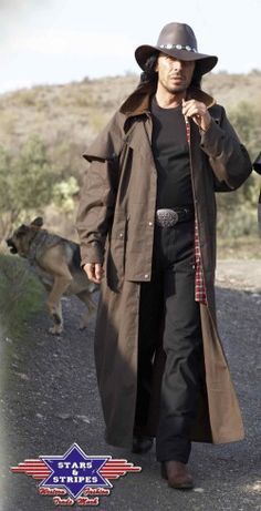 Cowboy Duster, Mens Western Jackets, Black Duster Coat, Long Duster Coat, Brown Overcoat, Long Coat Men, Black Duster