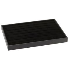 a black tray is shown on a white background