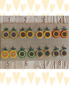 Colorful Beaded Sunflower Earrings Summer Flower Earrings - Etsy Beaded Sunflower Earrings, Beaded Sunflower, Sunflower Earrings, Earrings Summer, Lovely Earrings, Loom Beading, Earrings Etsy, Summer Flowers, Jewelry Tutorials