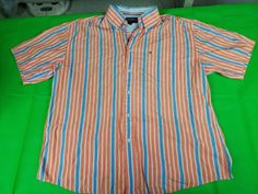 This listing is for one Tommy Hilfiger orange striped men's button up short sleeve shirt size L preowned in good condition. Exactly as Pictured.- Please take some time to review the pictures as they are the best way to determine the condition of the item. if you're interested, don't hesitate to make a serious offer. Tommy Hilfiger Short Sleeve Shirt For Spring, Tommy Hilfiger Spring Short Sleeve Shirt, Mens Button Up, Short Sleeve Shirt, Casual Button Down Shirt, Sleeve Shirt, Tommy Hilfiger, Button Up, Men Casual