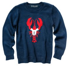 The Captain Claw Intarsia Kids Sweater is a pre-order item and ships on or around 5/1. Product Details: 100% Mid-Weight Cotton Soft Hand Feel Imported Kiel Patrick James, Captain Claw, Lobster Sweater, Kiel James Patrick, Monogram Outfit, Sunglasses Strap, Clothes Casual, Sweater Sale, Kids Sweater