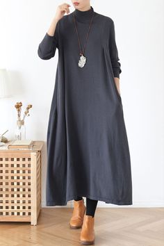 Overview: (1) 80%Cotton+10% Viscose +10% Wool Fit &Sizing: Non-Stretchable #sweater #dress #wool #maxidress Long Sleeve Shift Maxi Dress Solid Color, Casual Gray Long Sleeve Maxi Dress, Plain Long-sleeve Shift Dress, Non-stretch Cotton Midi Dress For Fall, Plain Cotton Fall Dresses, Cotton Long Sleeve Midi Dress, Gray Cotton Casual Maxi Dress, Gray Long Sleeve Dresses With Relaxed Fit, Relaxed Fit Solid Color Fall Dress