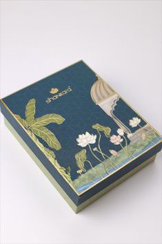 a book with an image of flowers and a hot air balloon on the front cover