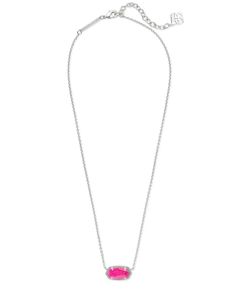 Our #1 best seller? The Elisa Silver Pendant Necklace in Azalea Illusion, one of the most iconic iterations of our signature shape. Dress it up or down, layer it or wear it solo - you can wear it every single day, in every single way. Gift tip: This stone is perfect for October birthdays! Minimalist Silver Birthstone Necklace With Adjustable Chain, October Birthdays, Elisa Pendant Necklace, Kendra Scott Necklace Elisa, Icon Jewelry, Short Pendant Necklace, Shape Dress, Kendra Scott Elisa, Kendra Scott Necklace