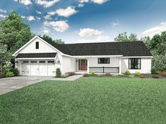 this is a computer rendering of these ranch house plans