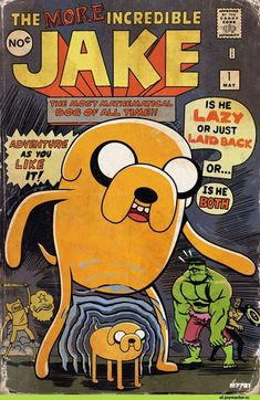 an old comic book cover with cartoon characters