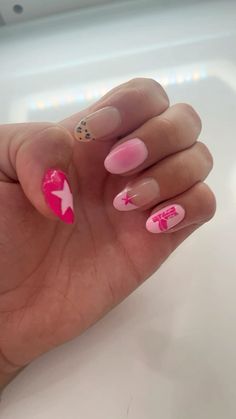 Nails Pink Design Ideas, Pink Cowgirl Nails, Simple Country Nails, Nails Pink Design, Cowgirl Nails, Cutesy Nails, Summer Rodeo, Rodeo Nails, Preppy Nails