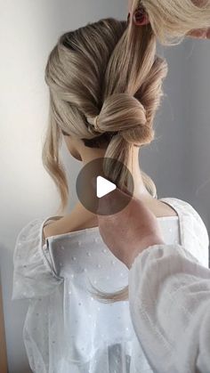 Updos For Bridal Party, Easy Bun Wedding Hair, Classic Bun Tutorial, Up Dos For Long Hair Tutorials, Easy Up Dos To Do On Yourself, Low Loose Side Bun, Formal Hair Low Bun, Easy Low Bun Wedding Guest, Easy Braid And Bun Hairstyles