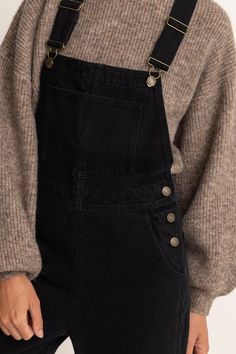 Leave the house in ultimate comfort and style with the Daybreak Overalls in a workwear-inspired black wash, mastering a relaxed denim look with a breezy boxy fit with functional pockets for all of things. 85% Cotton / 15% Polyester Overalls Outfit Winter, Black Overalls Outfit, Overalls Black, Overalls Outfit, Black Overalls, Cute Comfy Outfits, Work Outfit, Patch Pocket, Clothes For Sale