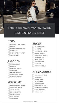 Your ultimate guide to French style to all seasons by a French woman. Learn how to recreate French woman's wardrobe wherever you live. Wardrobe Essentials List, Women's Wardrobe Essentials, French Capsule Wardrobe, French Wardrobe, Evening Heels, French Women Style, Long Faux Fur Coat