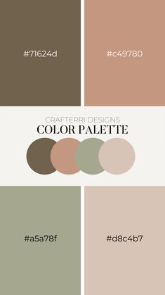 the color palette is shown in different shades