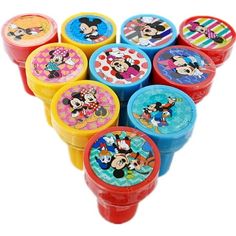 many mickey mouses are in the shape of ice cream cones