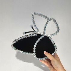 Free U.S. shipping. Style: Rhinestone & Jewelry , color:Black, suite for season：Spring, Summer, Autumn, Winter ，Anniversary, Going out, Hanging out, Party, Material Rhinestone, Butterfly Black Rhinestone Clutch Handbags Diamond Party, Diamond Decorations, Rhinestone Clutch, Party Clutch, Luxury Diamonds, Evening Handbag, Butterfly Shape, White Rhinestone, Black Rhinestone