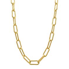 Make a bold statement with this 14k gold plated Adornia chunky paperclip chain necklace. Make a bold statement with this 14k gold plated Adornia chunky paperclip chain necklace.  Chain necklace: 18 in. Chain type: paperclip Nickel free Metal: stainless steel Plating: 14k gold Finish: polished Packaging: pouch Size: One Size. Gender: unisex. Age Group: adult. Paper Clip Chain Necklace, Packaging Pouch, Chain Gold, Paper Clip, Jewelry Trends, Gold Finish, Gold Chain, Chains Necklace, Gold Chains