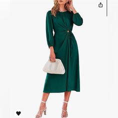 Nwt Pretty Garden Green Cocktail Dress - Medium Elegant Green Midi Dress For Day Out, Peach Midi Dress, Distressed Dress, White Lace Midi Dress, Green Cocktail Dress, White Boho Dress, Torrid Dresses, Midi Shift Dress, Gathered Dress