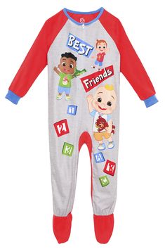 PRICES MAY VARY. 100% Polyester Zipper closure Machine Wash THIS IS AN OFFICIALLY LICENSED CoComelon FOOTED ONESIE - Your little one can get ready for fun lounging in these awesome CoComelon PJs! These pajamas are high-quality, officially licensed children’s sleepwear. STYLISH AND FUN - These super cute CoComelon PJs are sure to bring a smile to any boy's face! Designed in a color block pattern with sleeves, back and booties in bright red, the crewneck union suit for toddlers is adorned with cut Cocomelon Pajama, Sleeper Pajamas, Bathroom Improvements, Toddler Suits, Blanket Sleeper, Union Suit, Color Block Pattern, Boy Face, Boy Blankets