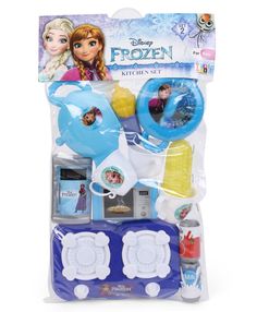 the frozen princess kitchen set is packaged in plastic