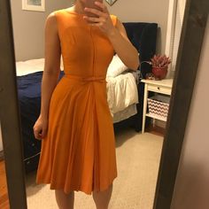 Perfect Condition, High Quality Linen, Amazing Details! Size 9 But Fits Like A 4. High Quality, Vintage Dresses, Colorful Dresses, Womens Sizes, Midi Dress, Orange, Womens Dresses, Women Shopping, Color