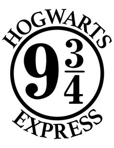 harry's express logo with the number 9 in black and white, on a white background