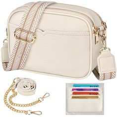 PRICES MAY VARY. 💥【2 Styles of Shoulder Strap Purse Crossbody】Our small crossbody bags for women comes with 1 wide shoulder strap & 1 leather chain shoulder strap, and straps are detachable and adjustable, which could be used as a crossbody bag, shoulder bag, a small purses for women or handbag to complement your outfit for the day. Wide shoulder strap size of cross body bags for women: 30-50 inches; Leather shoulder strap size: 28-50 inches. 💖【Premium Soft PU Leather Crossbody Purse】This cros Multi Pocket Bag, Trendy Purses, Strap Purse, Women Crossbody Bag, Small Crossbody Purse, Crossbody Bags For Women, Leather Shoulder Handbags, Purse Crossbody, Leather Crossbody Purse